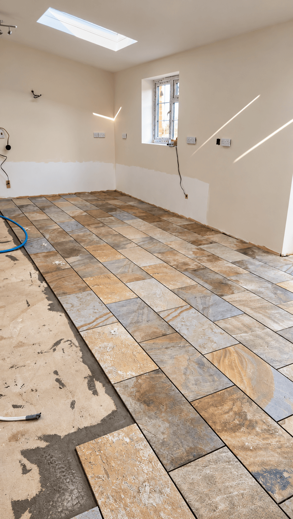 Large format tiling project by AT Tile & Stone